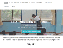 Tablet Screenshot of learningenterprises.org